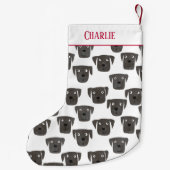 Cute Black Labrador Retriever Dog Persoonlijk Kleine Kerstsok (Achterkant)