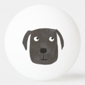 Cute Black Labrador Retriever Dog Pingpongbal (Voorkant)