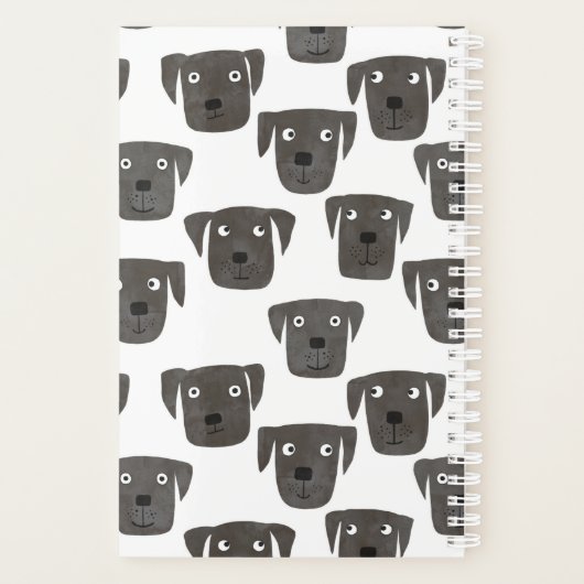 Cute Black Labrador Retriever Dog Planner (Achterkant)