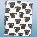 Cute Black Labrador Retriever Dog Planner<br><div class="desc">Whimsical en leuk zwart labrador retriever hondenpatroon. Perfect voor dierenvrienden en hondenmensen. Originele kunst van Nic Squirrell.</div>
