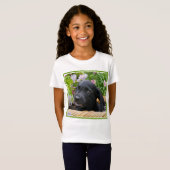 Cute Black Labrador Retriever Dog Puppy Pet Photo T-shirt (Voorkant volledig)