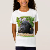 Cute Black Labrador Retriever Dog Puppy Pet Photo T-shirt (Voorkant)