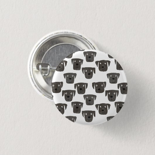 Cute Black Labrador Retriever Dog Ronde Button 3,2 Cm (Voorkant /achterkant)