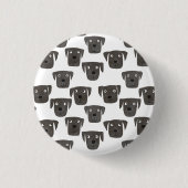 Cute Black Labrador Retriever Dog Ronde Button 3,2 Cm (Voorkant)