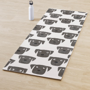 Cute Black Labrador Retriever Dog Yogamat