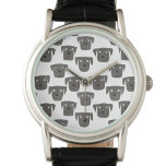 Cute Black Labrador Retriever Horloge<br><div class="desc">Waterverf schilderij van liefdadige Chocolate Labrador Retriever-honden,  perfect voor dierenliefhebbers,  hondenwandelaars,  hondenverzorgers en dierenartsen.</div>