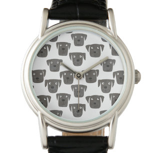 Cute Black Labrador Retriever Horloge
