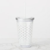 Cute Black minuscule polka stipingspatroon elegant Acryl Drinkbeker (Voorkant)