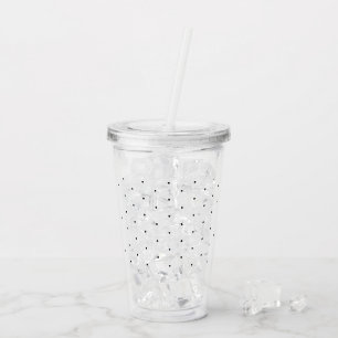 Cute Black minuscule polka stipingspatroon elegant Acryl Drinkbeker
