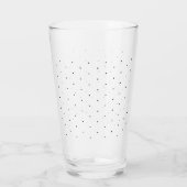 Cute Black minuscule polka stipingspatroon elegant Glas (Achterkant)