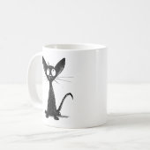 Cute Black Oriental Kitten - Cat Lover's Art Koffiemok (Voorkant links)