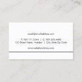 Cute Black Owl Visitekaartje (Achterkant)