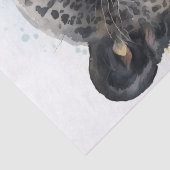 Cute Black Panther Cub Wild Cat Waterverf Tissuepapier (Detail)