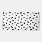 Cute Black Paw Printerpatroon Bureaumat (Voorkant)