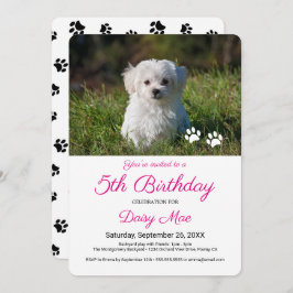 Cute Black Paw Printers Aangepast pakket Birthday  Kaart