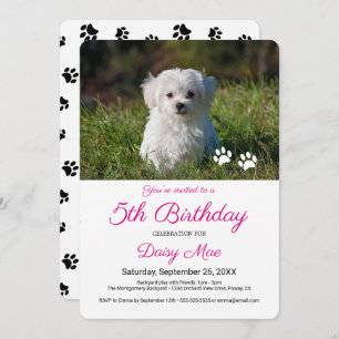 Cute Black Paw Printers Aangepast pakket Birthday  Kaart