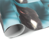 Cute Black Pekingese Dog Cadeaupapier (Rol Hoek)