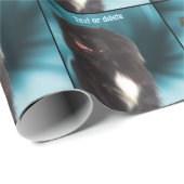 Cute Black Pekingese Dog Persoonlijk Cadeaupapier (Rol Hoek)