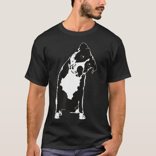 Cute Black Pitbull T-shirt (Voorkant)
