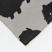 Cute Black Pomeranian Dogs Pattern Fleece Deken (Hoek)