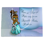 Cute Black Princess Birthday Large Cadeautasje (Voorkant)