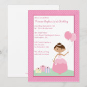 Cute black princess verjaardagsfeest kaart (Voorkant / Achterkant)