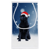 Cute Black Pug Dog Kerstkerstkerstkerstkerstkerstk Klein Cadeauzakje (Achterkant)