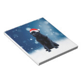 Cute Black Pug Dog Kerstkerstkerstkerstkerstkerstk Notitieblok (Schuin)