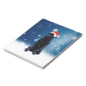 Cute Black Pug Dog Kerstkerstkerstkerstkerstkerstk Notitieblok (Linkerzijde)