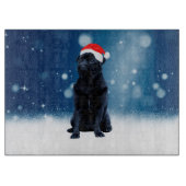 Cute Black Pug Dog Kerstkerstkerstkerstkerstkerstk Snijplank (Voorkant)