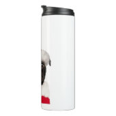 Cute Black Pug in kerstkerstkerstkerstkerstkerstke Thermosbeker (Geroteerd rechts)