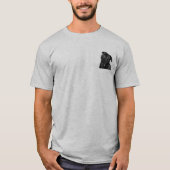 Cute Black Pug Mannen Basic Light Grey T-Shirt (Voorkant)