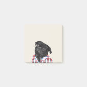 Cute Black Pug met bril Post-it® Notes (Voorkant)