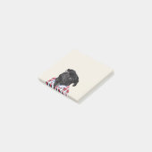 Cute Black Pug met bril Post-it® Notes (Schuin)