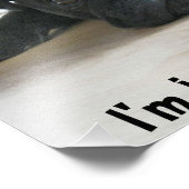 Cute Black Pug Puppy Laziness Poster (Hoek)