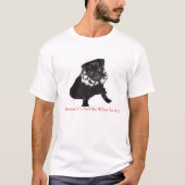 Cute Black Pug T-shirt (Voorkant)