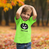 Cute Black Pumpkin, aangepaste naam Halloween T-shirt