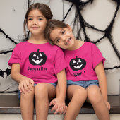 Cute Black Pumpkin, aangepaste naam Halloween T-shirt