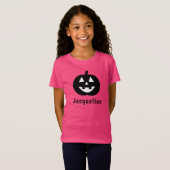 Cute Black Pumpkin, aangepaste naam Halloween T-shirt (Voorkant volledig)