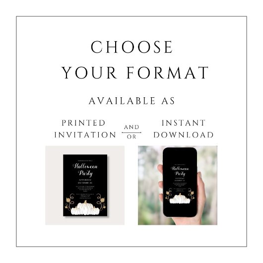 Cute Black Pumpkin Halloween Party Kaart