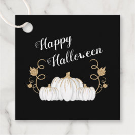 Cute Black Pumpkin Happy Halloween Bedankjes Labels