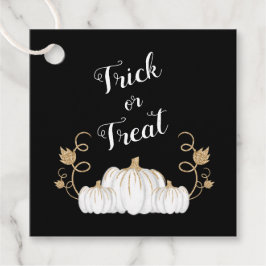 Cute Black Pumpkin Trick or treat Halloween Bedankjes Labels