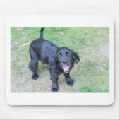 Cute Black Puppy Muismat (Voorkant)