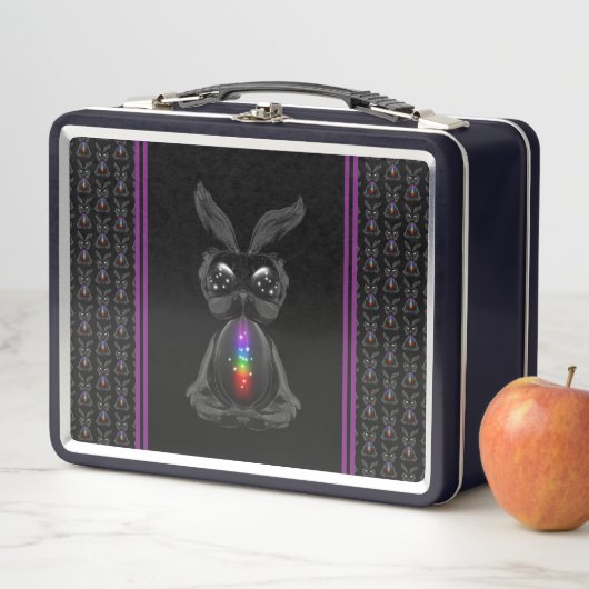 Cute Black Rabbit met Chakra Rainbow Soul (In situ)