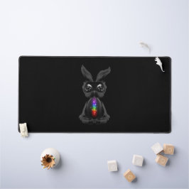 Cute Black Rabbit met Chakra Rainbow Soul Bureaumat