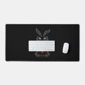 Cute Black Rabbit met Chakra Rainbow Soul Bureaumat (Keyboard & Muis)