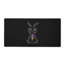Cute Black Rabbit met Chakra Rainbow Soul