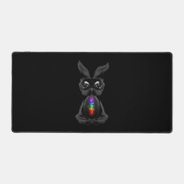 Cute Black Rabbit met Chakra Rainbow Soul Bureaumat