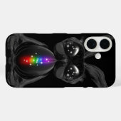 Cute Black Rabbit met Chakra Rainbow Soul Case-Mate iPhone Case (Achterkant (horizontaal))