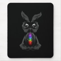 Cute Black Rabbit met Chakra Rainbow Soul